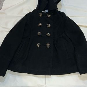 London Fog girls Pea Coat in black size 7/8. Beautiful dress coat